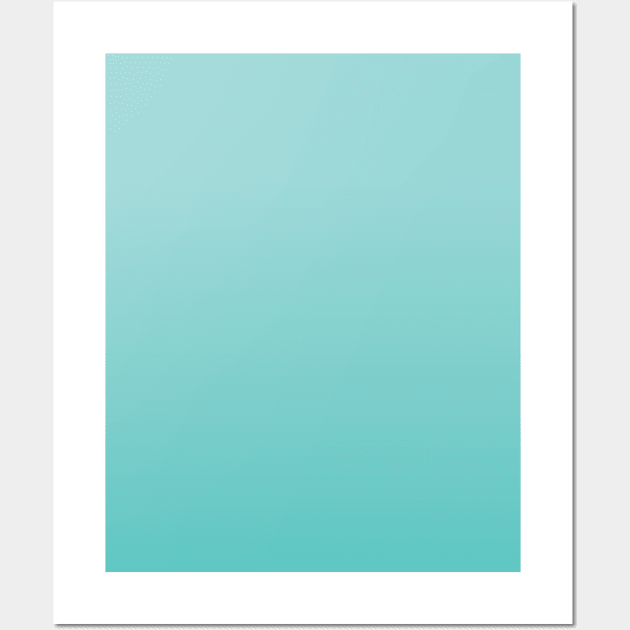 Light Aqua Blue Ombre Fade Sunset Gradient Wall Art by squeakyricardo